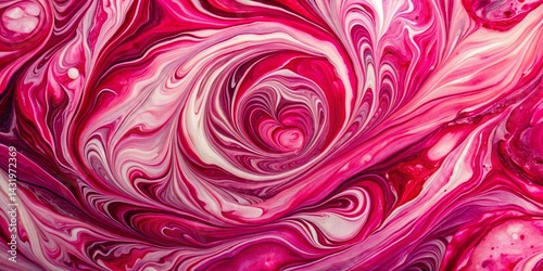 Obraz na płótnie Vintage Style Magenta Pink & White Marbling Abstract Fluid Art Background w salonie