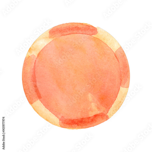 Obraz na płótnie Round watercolor оранжевое spot. Watercolor design element. w salonie