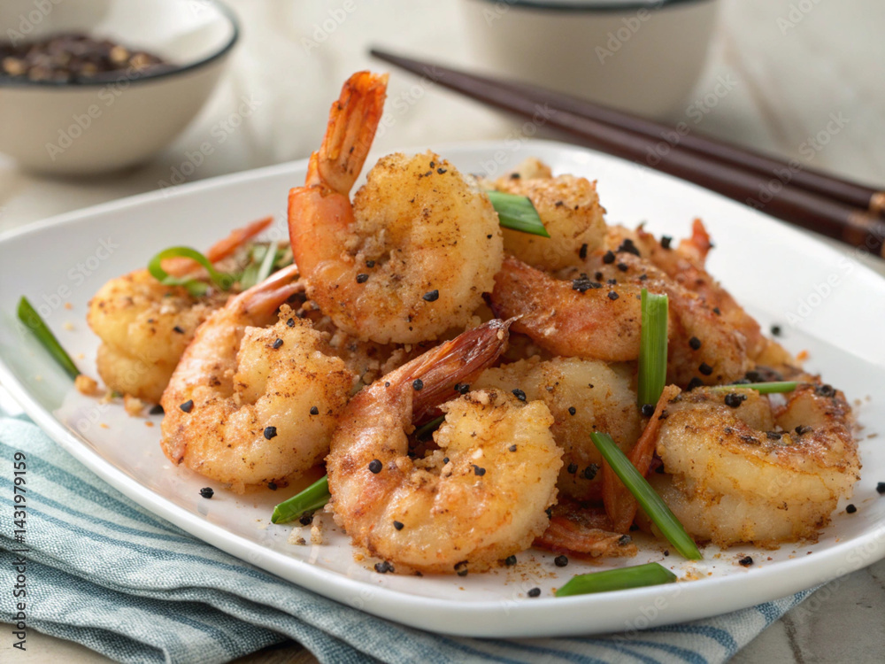 Delicious Salt & Pepper Shrimp: Chinese Restaurant Favorite Delicious Salt & Pepper Shrimp: Chinese Restaurant Favorite