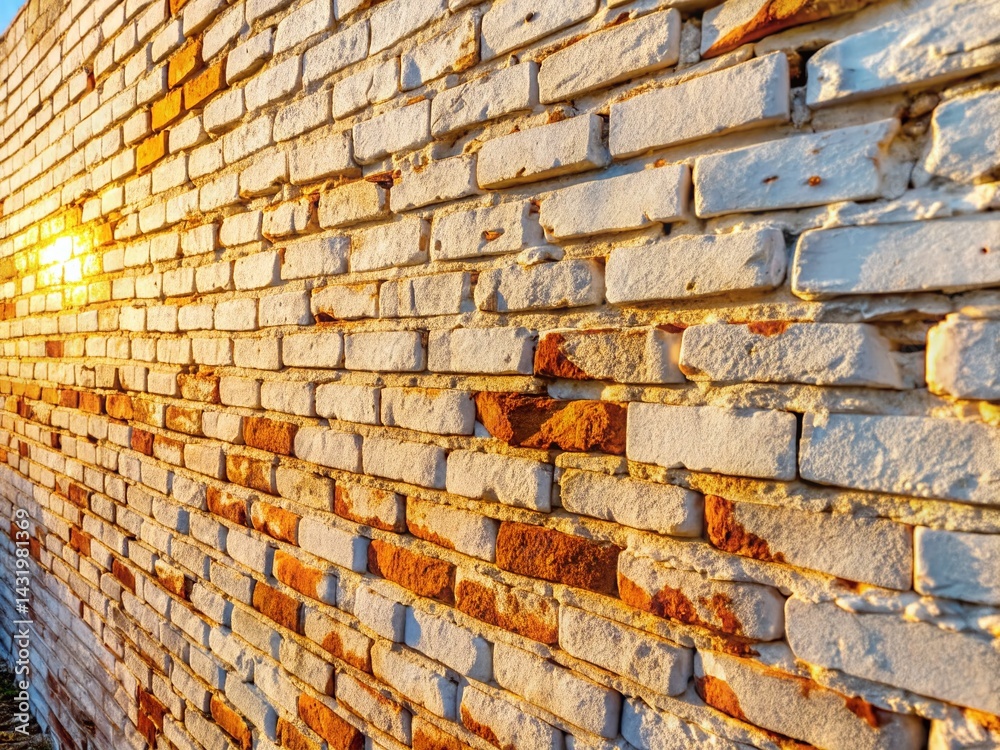 Whitewashed Brick Wall Aerial Photography Background for Text and Images