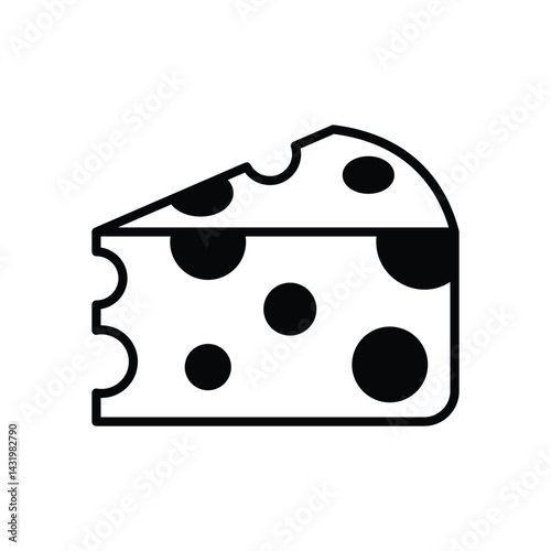 Cheese icon vector stock illustration