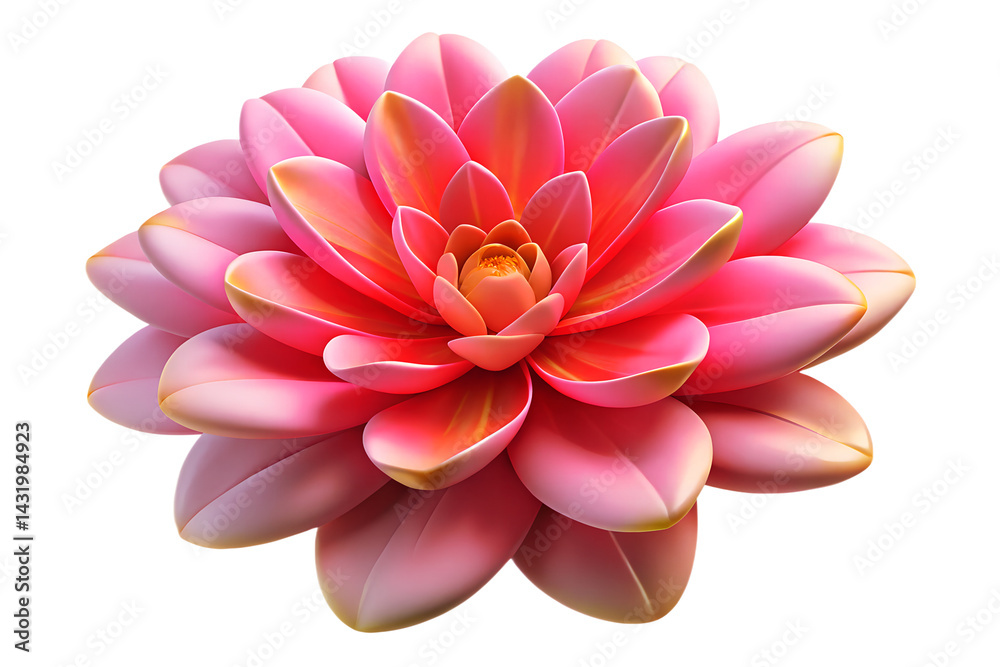 Obraz premium Vibrant Pink Dahlia Flower Blossom Closeup Studio Shot