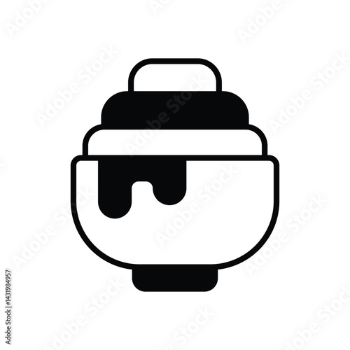 Sour Cream icon vector stock illustration