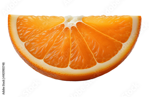 slice orange fruit on white background
