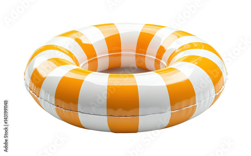 Summer fun pool activity backyard inflatable toy aerial leisure isolated on transparent background