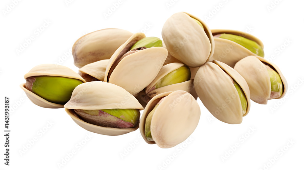 A close up shot showcasing a pile of pistachios with their shells partially open revealing green nuts A close up shot showcasing a pile of pistachios with their shells partially open revealing green nuts