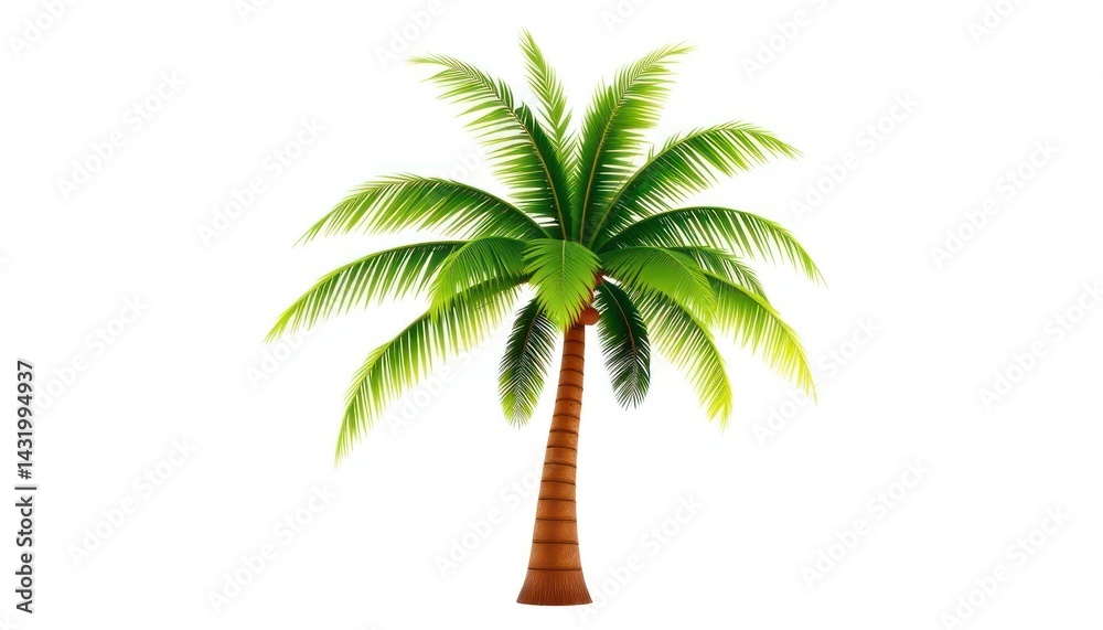 Obraz premium Lush Palm Tree Illustration