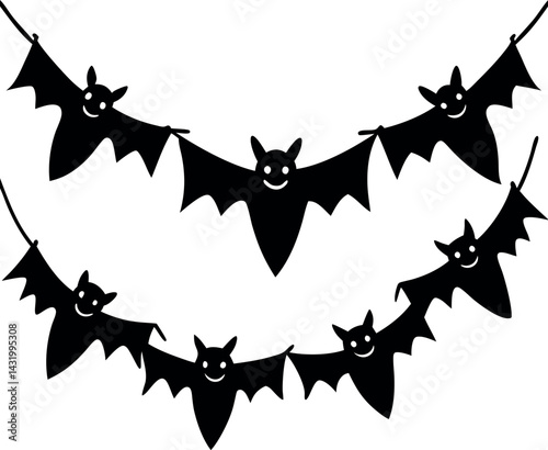 Halloween Garland With Bats