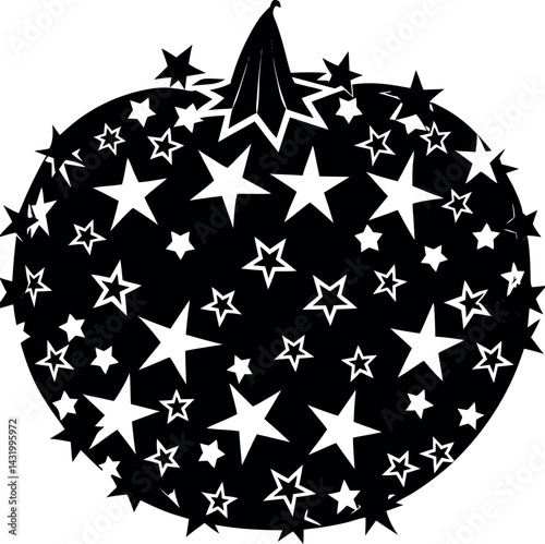 Stars Forming Pumpkin Shape