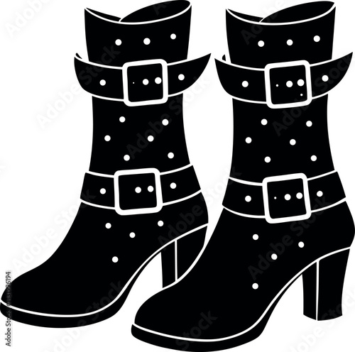 Witch Boots With Buckles
