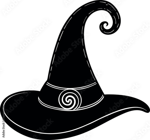 Witch Hat With Curly Tip