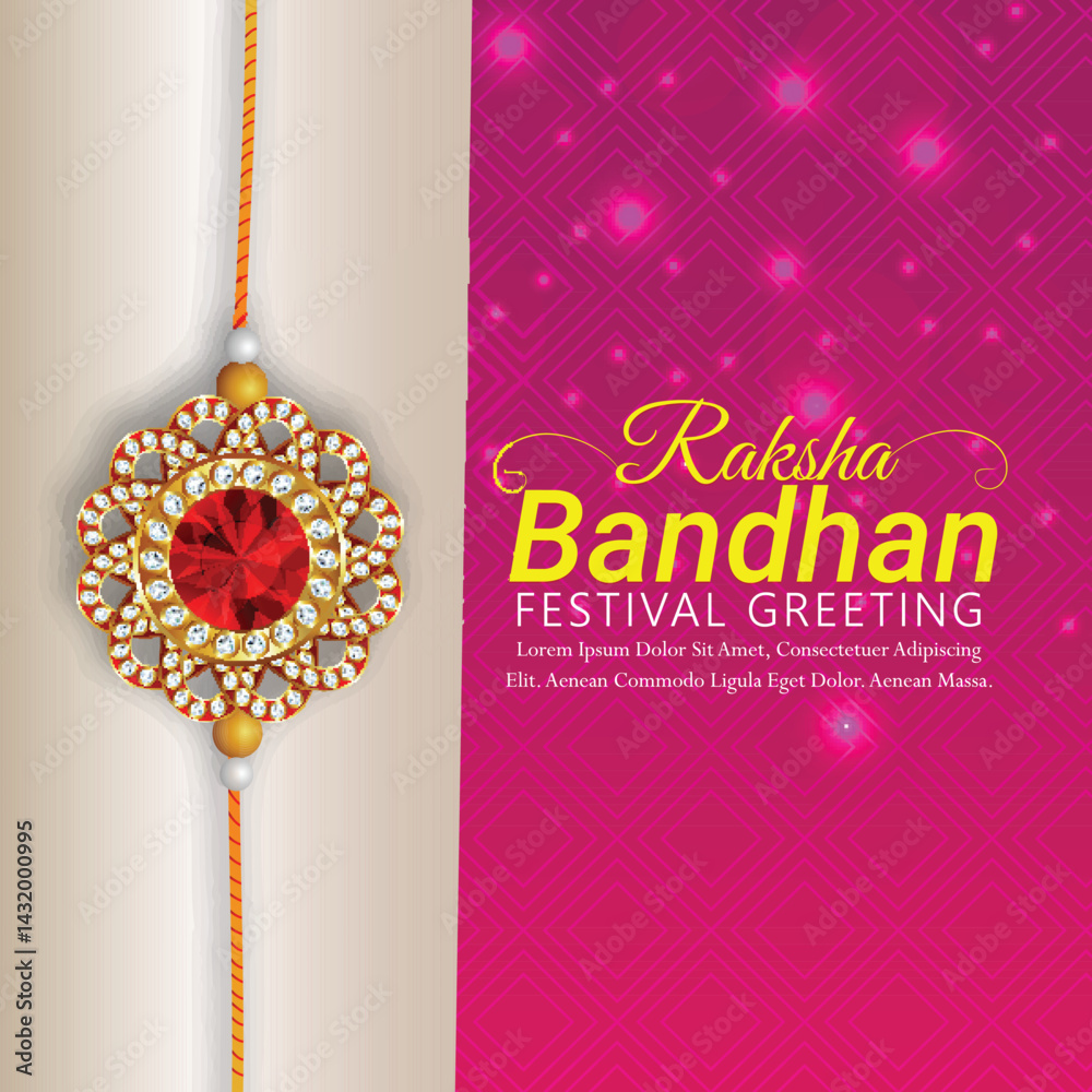 Naklejka premium Indian festival happy raksha bandhan celebration background