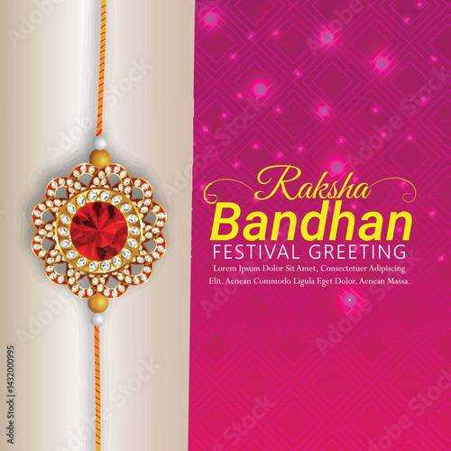 Indian festival happy raksha bandhan celebration background
