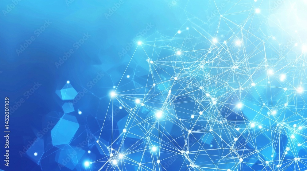 3D Rendered Abstract Blue Background Illustrating Digital Network Connections 3D Rendered Abstract Blue Background Illustrating Digital Network Connections