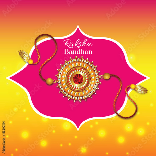 Creative rakhi for happy raksha bandhan celebration background