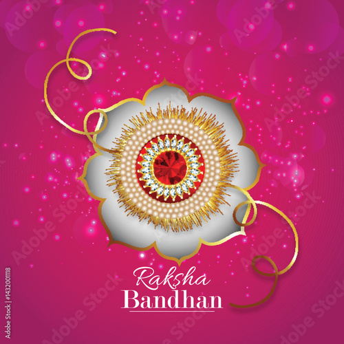 Creative design concept for happy raksha bandhan design concept
