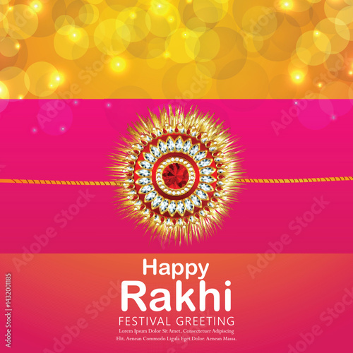 Creative design concept for happy raksha bandhan celebration background