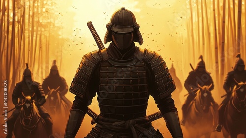 Warrior from the present day battles ancient forces forest setting digital art epic environment dramatic viewpoint