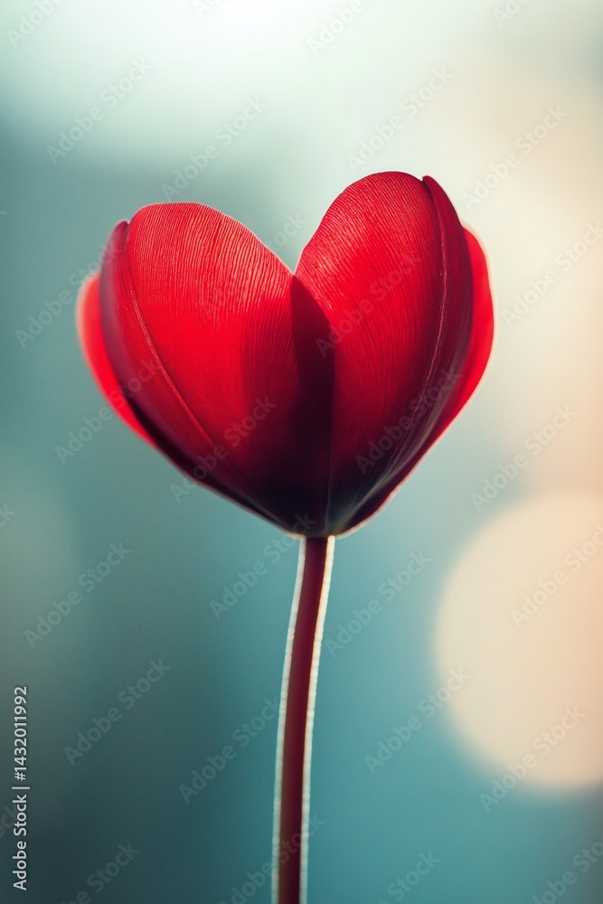 Flower Petals in Heart Shape, Symbol of Love