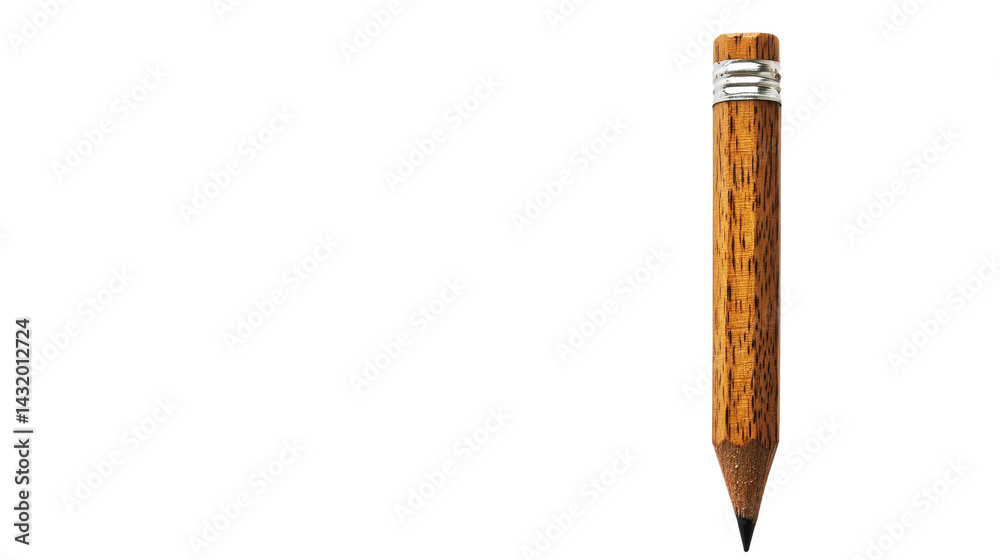 Pencil education writing eraser isolated on white transparent background