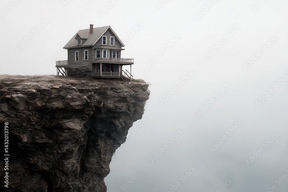 Cliffside House Teetering on Edge