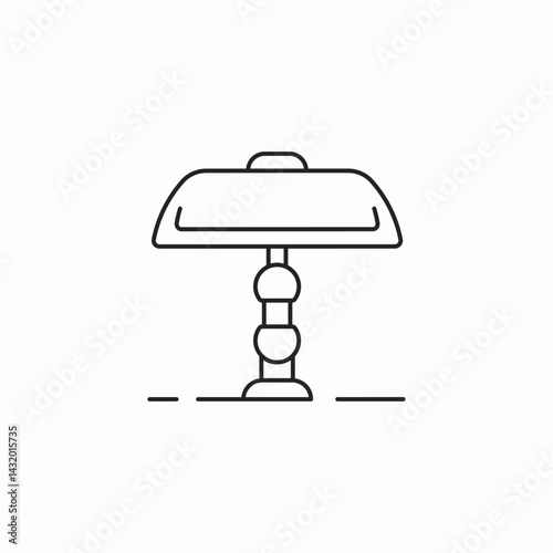 bankers lamp icon sign vector