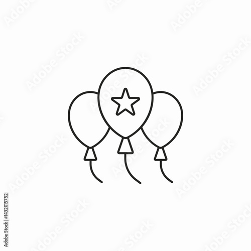 balloon celebration party icon sign vector