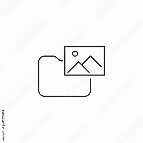 folder image preview icon sign vector