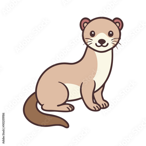 Illustration of a cute walrus arctic animal cartoon character mammal drawing marine wildlife tusks ice age