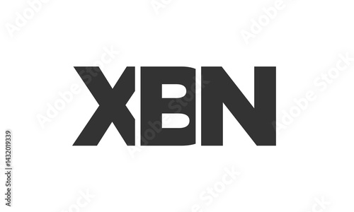XBN logo design template with strong and modern bold text. Initial based vector logotype featuring simple and minimal typography. Trendy company identity.
