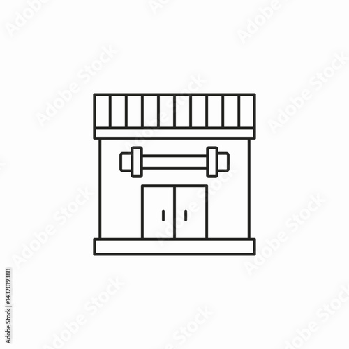 gym salon icon sign vector