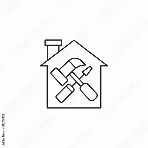 home construction icon sign vector