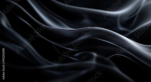 Wallpaper Mural A dramatic close-up view of flowing dark fabric. Torontodigital.ca