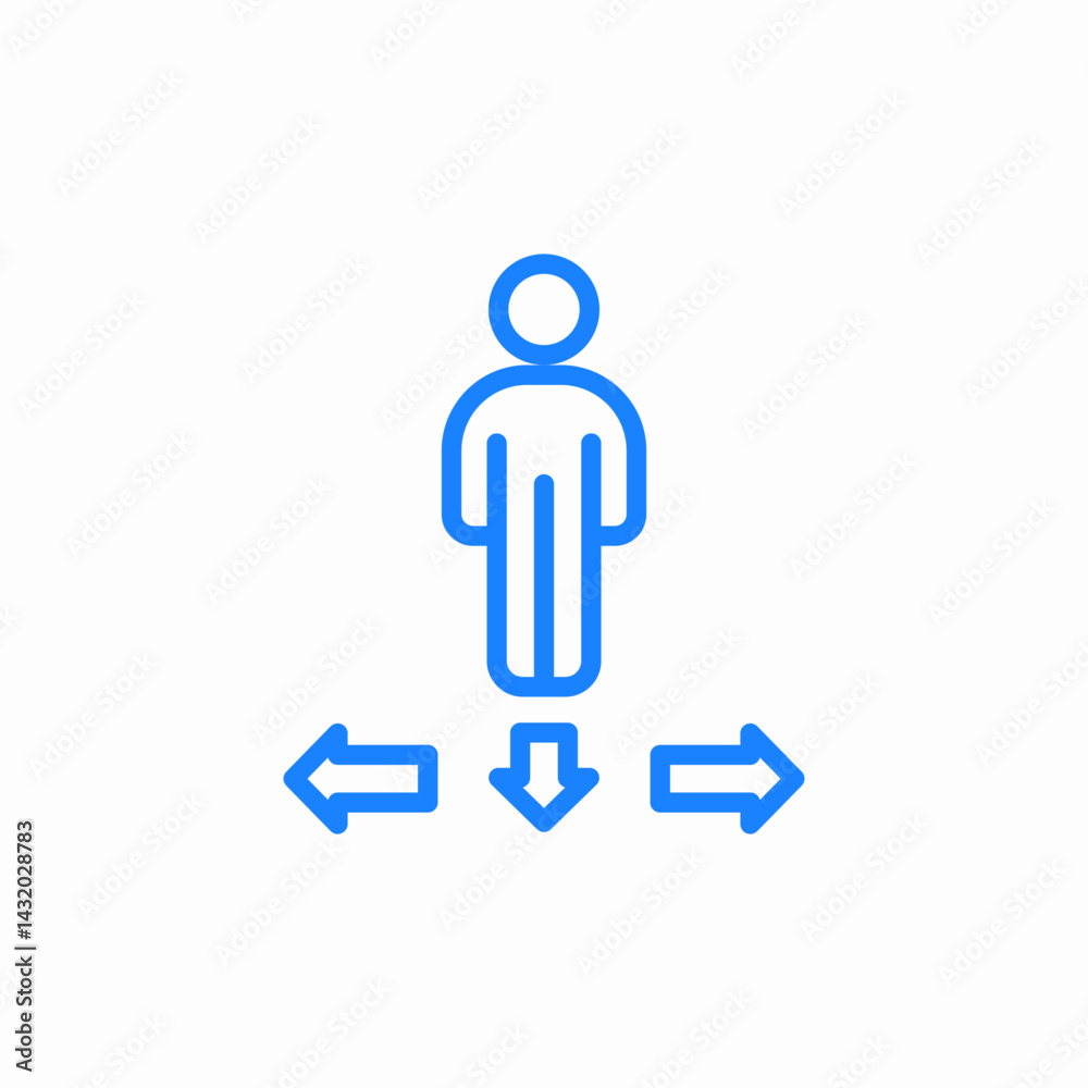 decision making person icon sign vector decision making person icon sign vector