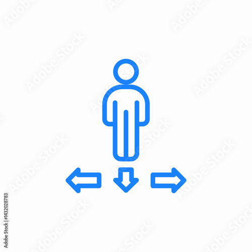decision making person icon sign vector
