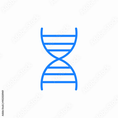 dna strand icon sign vector