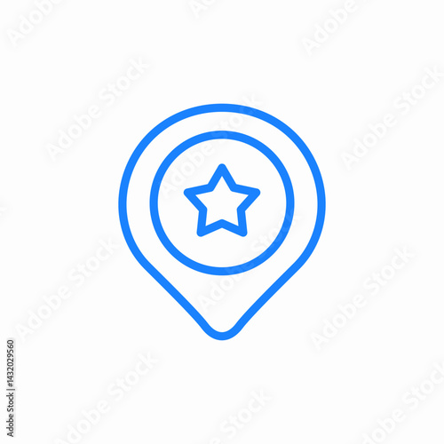 favorite location icon sign vector