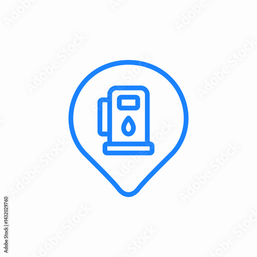 fuel station location icon sign vector