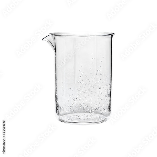 An empty glass jar isolated on a transparent background.