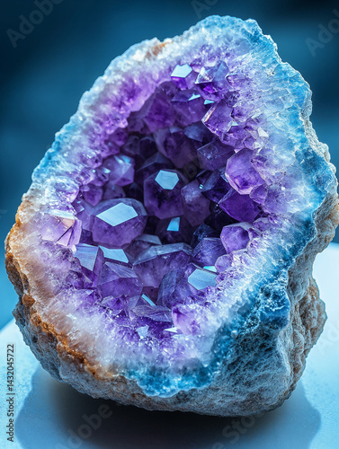 Amethyst Geode Crystal Cross-Section