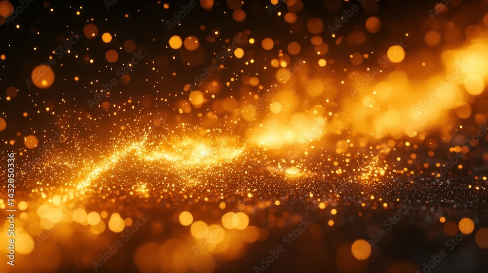 Obraz premium Abstract golden glitter explosion