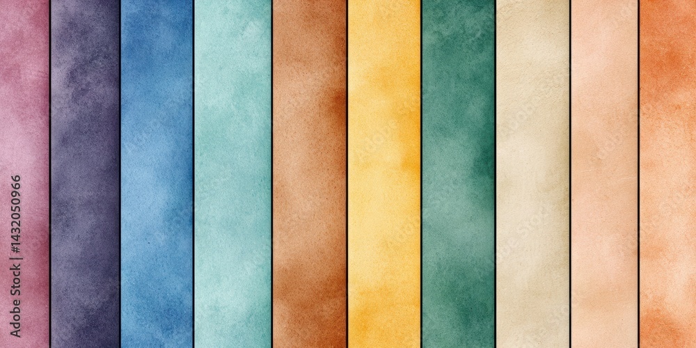 Fototapeta premium watercolor painting, dreamy watercolor rainbow blends in soft brush strokes on this postcard, leaving the center lightly faded for adding heartfelt text
