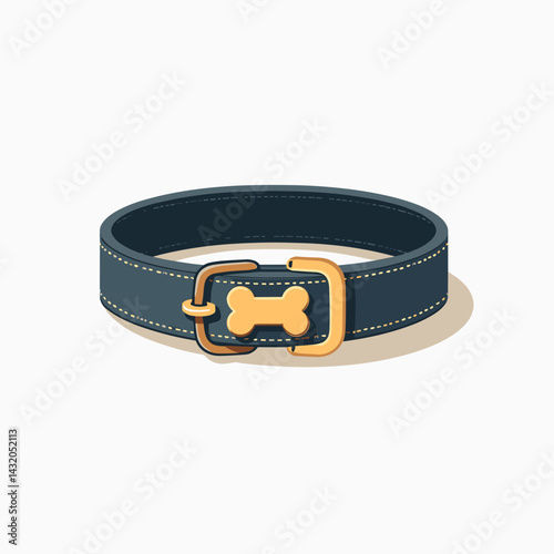 blue belt with yellow dog buckle