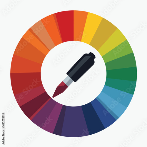 color palette creation tool with pen and wheel