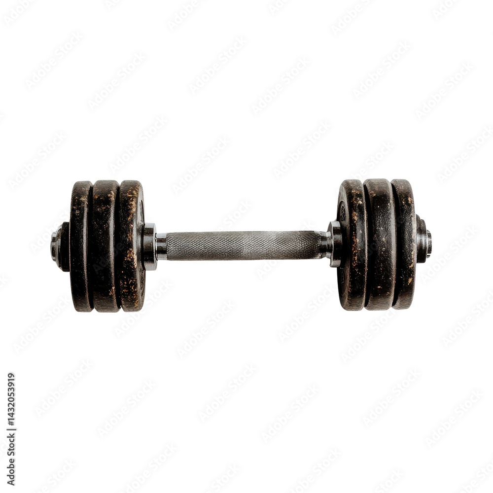 dumbbell Isolated on a white transparent Background