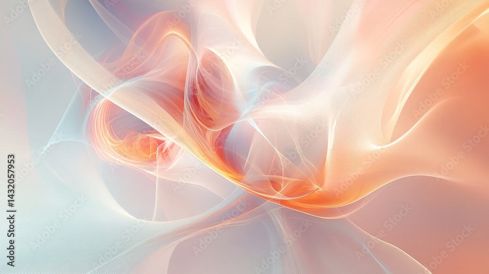 Fototapeta premium Artistic smoke abstract background digital art modern design soft colors ethereal atmosphere