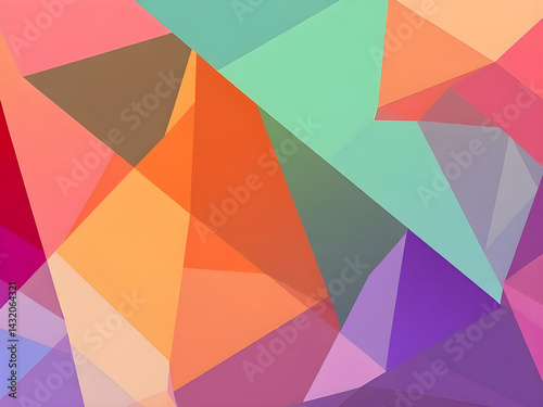 colorful abstract art background with geometric shapes