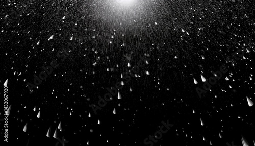 falling raindrops footage animation in realtime on black background black and white luminance matte rain animation with start and end perfect for film digital composition projection mapping