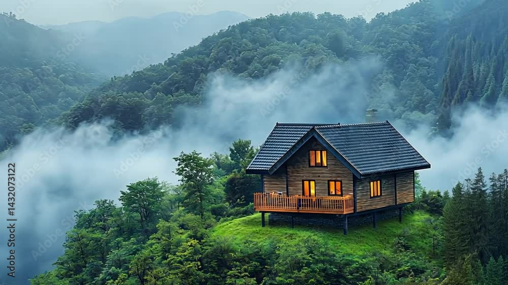 Dream House in Misty Mountains: A Serene Escape Dream House in Misty Mountains: A Serene Escape
