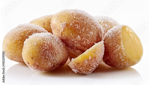 frozen potato in isolate on white